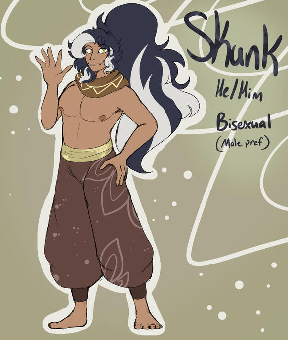 🫧A sweetheart with a laugh who can melt any cold heart. Skunk loves to make new friends and be a shoulder for those who need it. Always so happy, so positive...sometimes its uncanny