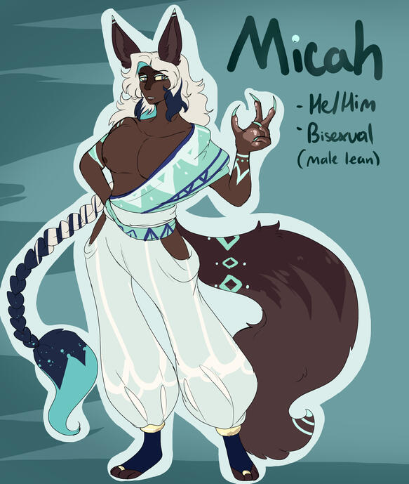 🫧He is kinda sassy, but overall a nice guy who has a resting irritated face. Often found foraging or in markets shopping. Micah likes living a very non working life.
